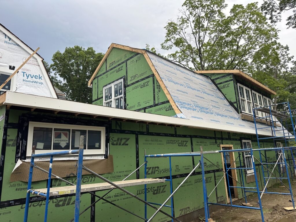 Green house wrap installed before fiber cement siding - Lancaster County PA